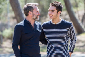 dad and son talking