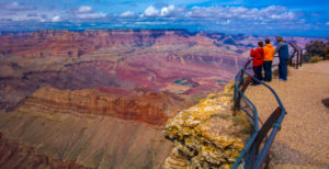 father son viewing Grand Canyon