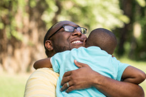 Big hug from father 